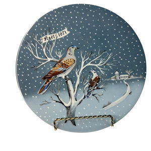 Replacement 1971 Haviland Limoges Plate 12 Days of Christmas,  Two Turtle Doves